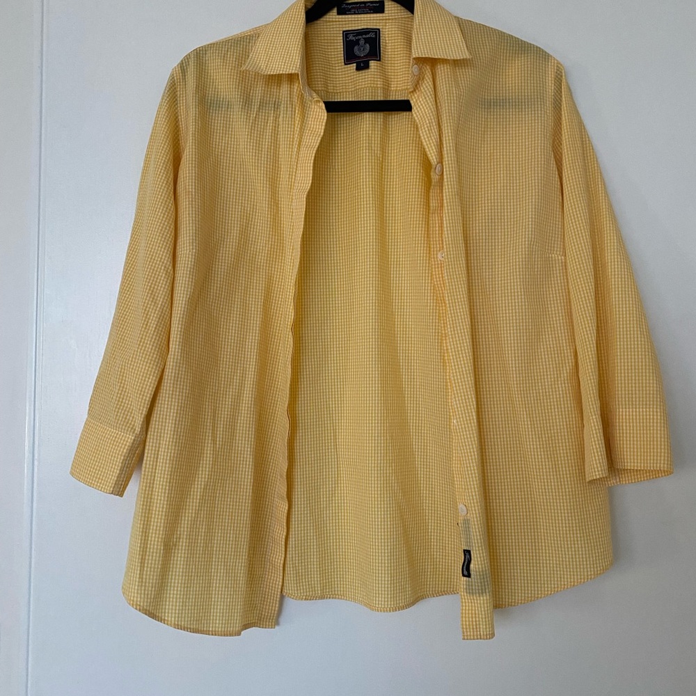 Faconnoble Yellow Button Up